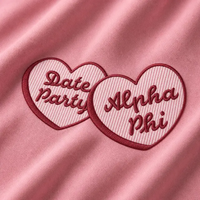 Alpha Phi Heart Illustration Date Party Sweater