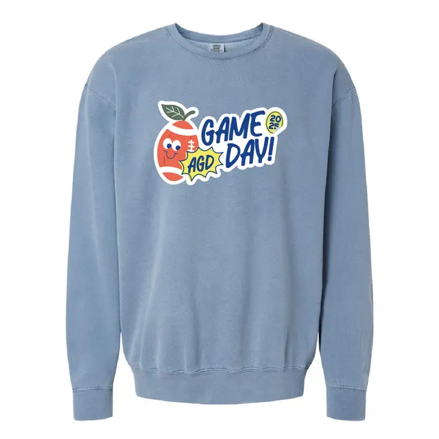 Alpha Gamma Delta AGD Playful Football Illustration Game Day Crewneck 2