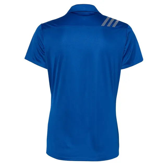 Adidas Women's 3-Stripes Shoulder Polo a325 Collegiate Royal Grey Three Back
