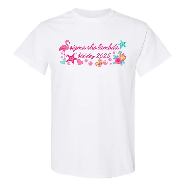 Sigma Rho Lambda Flamingo Tropical Rush Shirt 2