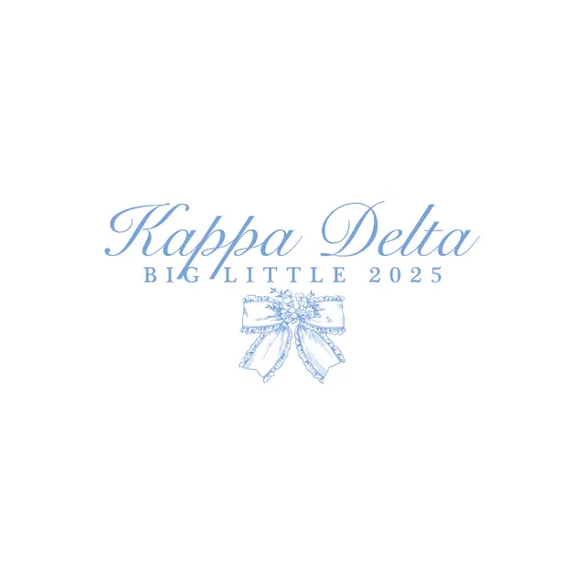 Kappa Delta Elegant Script with Bow Big Little Reveal Tank