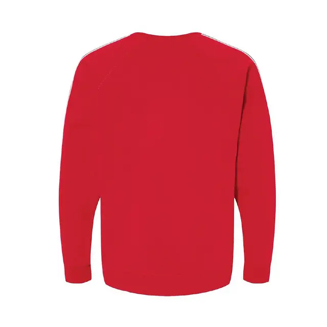 Customizable J America Rival Fleece Crewneck Sweatshirt 8641 Red Back