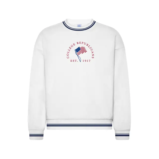 College Republicans American Flag Circular Design Crewneck 2