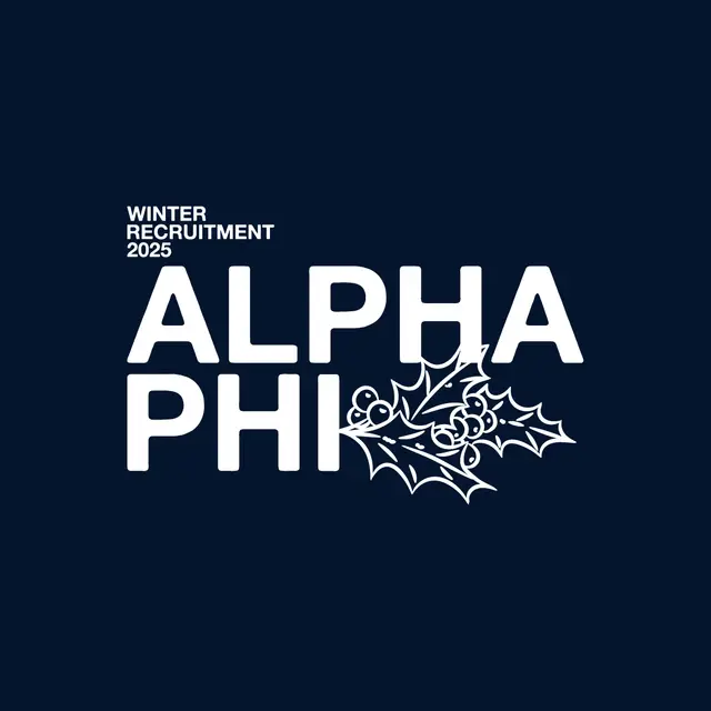 Alpha Phi Bold Texts Holly Winter Recruitment Shirt