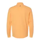 Adidas Men's 3-Stripes Quarter-Zip Sweater Pullover Acid Orange Melange Back