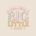 Sigma Kappa Rose Patterned Floral Themed Text Big Little Reveal Sweater