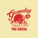 Delta Delta Delta Bunny and Helmet Game Day Shirt