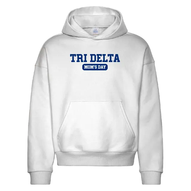 Delta Delta Delta Bold Block Text Mom's Day Hoodie 2