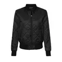 Weatherproof Women's Heat Last Quilted Packable Bomber w21752 Black Front