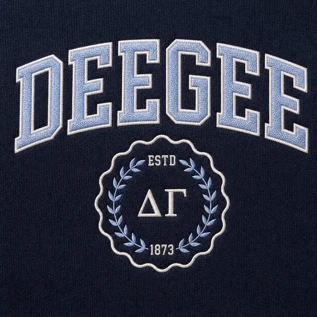 Delta Gamma Block Lettering Crest PR Shirt