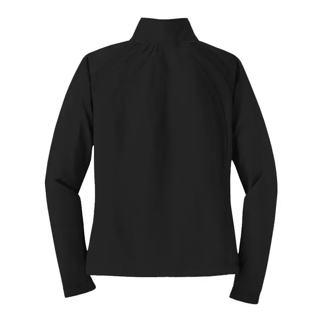 SPORTTEK LADIES TRICOT TRACK JACKET Black Black Back