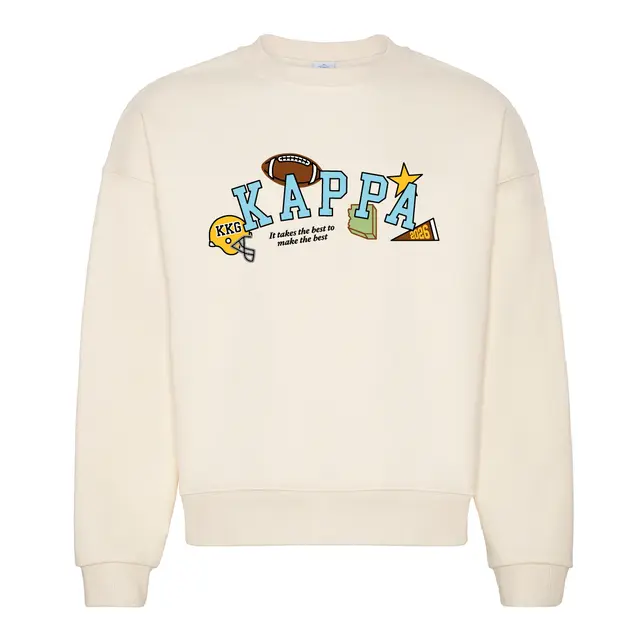 Kappa Kappa Gamma Playful Football Icons Parents Weekend Crewneck 2